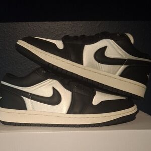 Womens Air Jordan 1 Low SE Black and White Sneakers